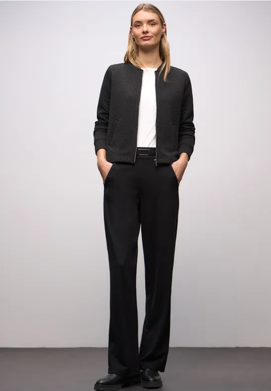 Jas met structuur Black