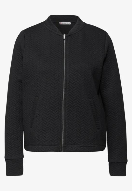 Jas met structuur Black