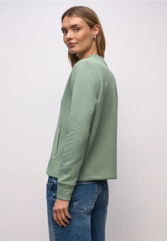 Jas met structuur dark serene green