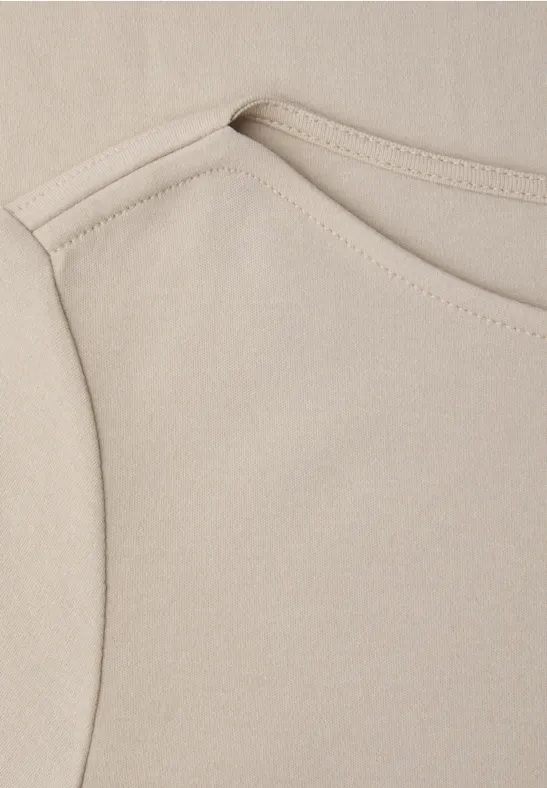 Shirt in effen kleur cotton beige