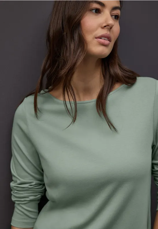 T-shirt en couleur unie dark serene green