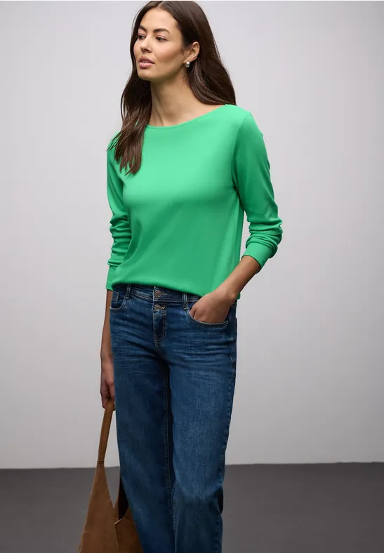 Shirt in Unifarbe arcadia green