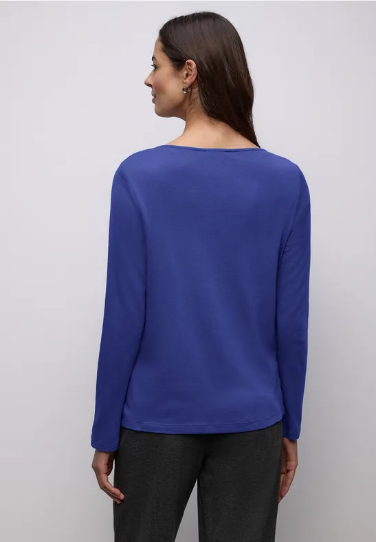 Shirt in Unifarbe amparo blue