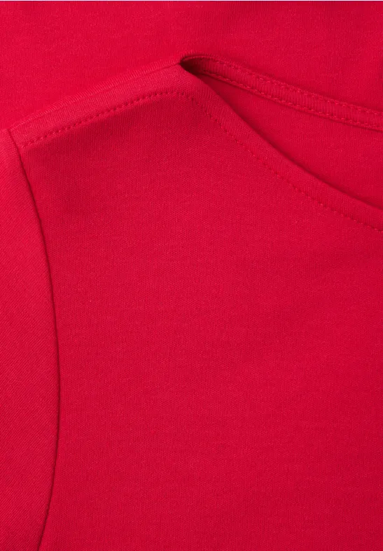 Shirt in Unifarbe salsa red