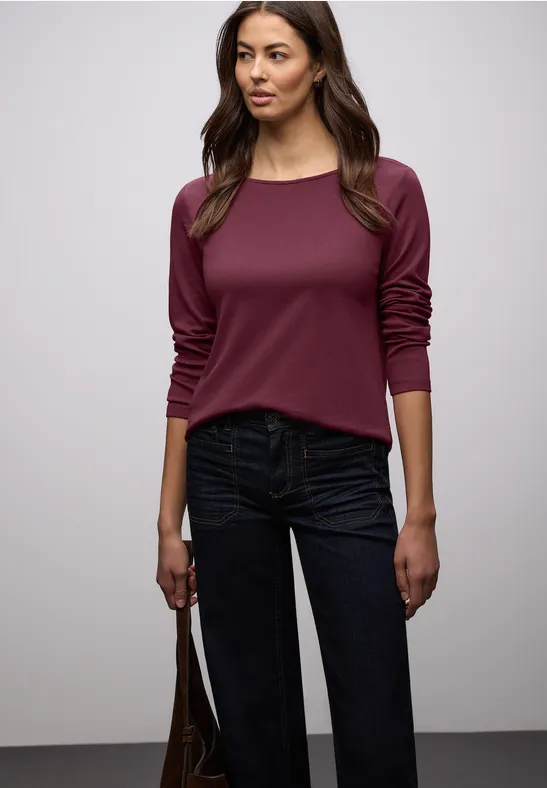 T-shirt en couleur unie truffle red