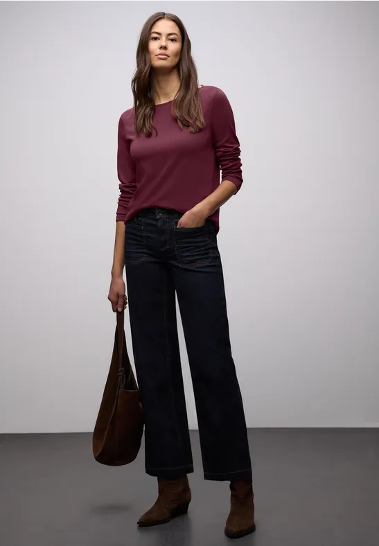 T-shirt en couleur unie truffle red