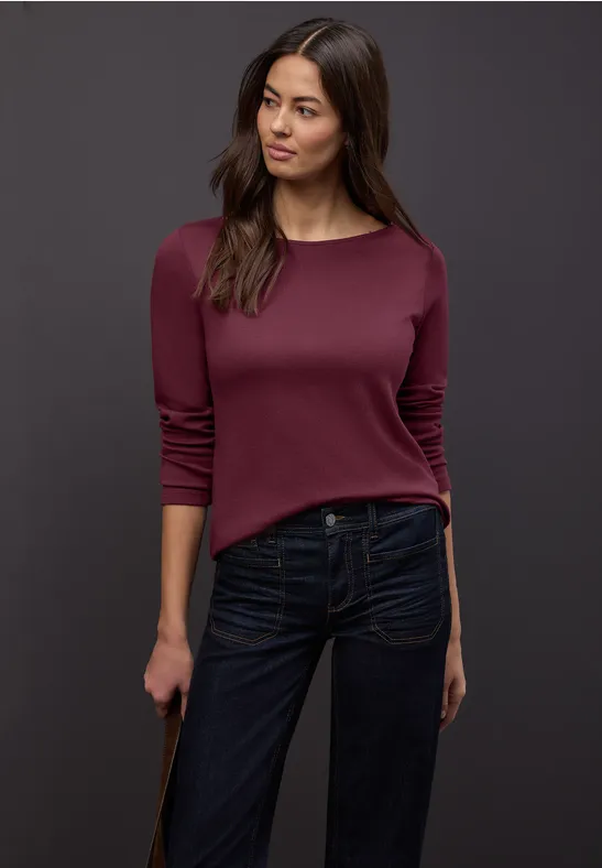 T-shirt en couleur unie truffle red