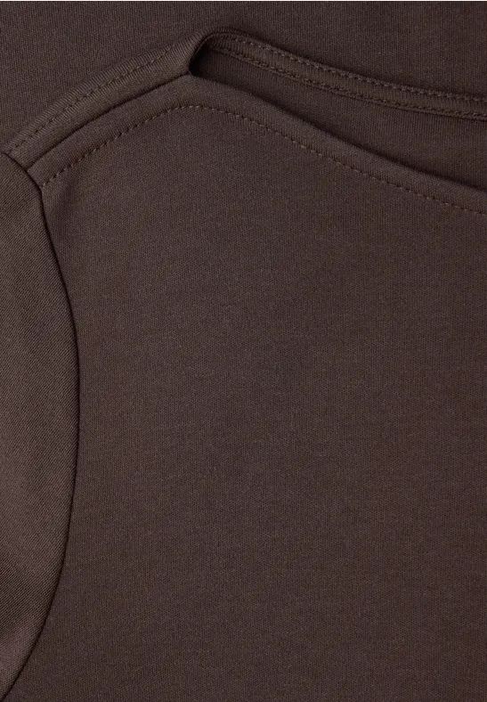 Shirt in Unifarbe molten earth