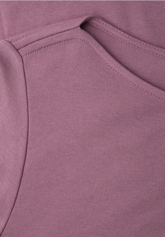Shirt in Unifarbe muted plum