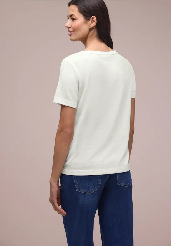 Koszulka z okrągłym dekoltem i napisem off white