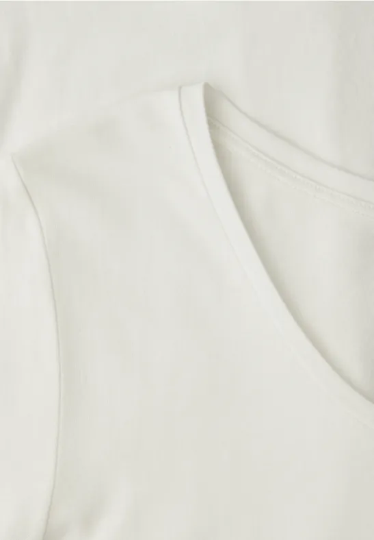 T-Shirt mit Turn-Up off white