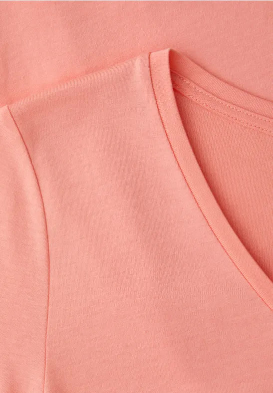 T-shirt avec turn-up light apricot