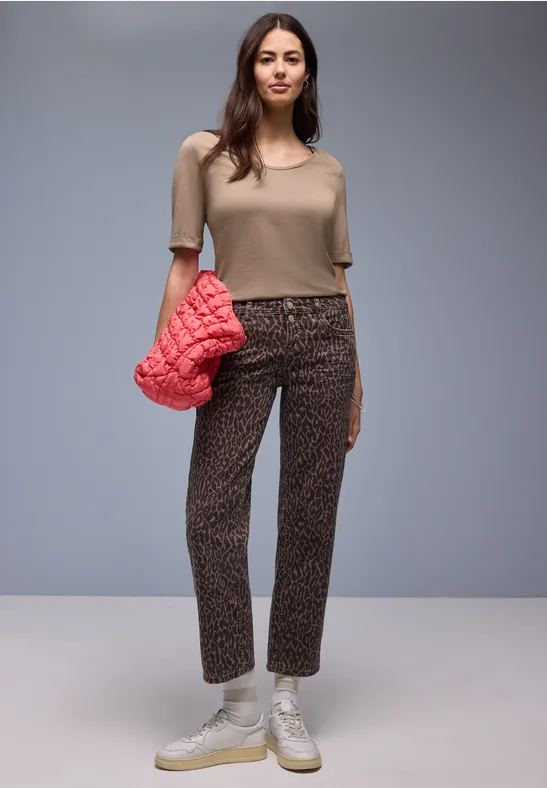 T-shirt avec turn-up light terra mocha