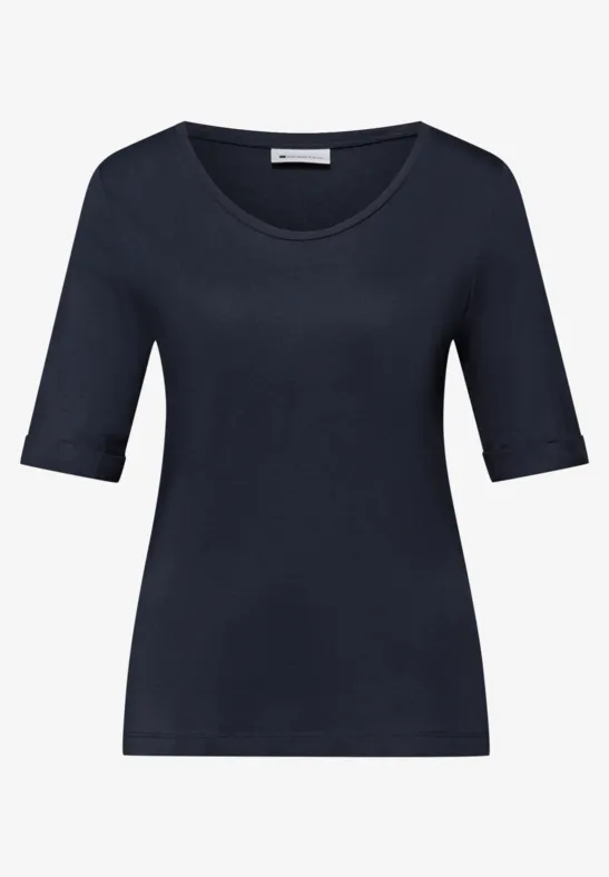 T-Shirt mit Turn-Up shadowed navy