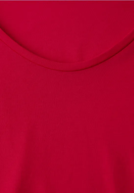 T-Shirt mit Turn-Up salsa red