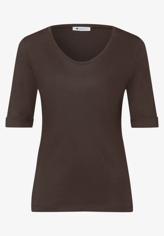 T-Shirt mit Turn-Up molten earth