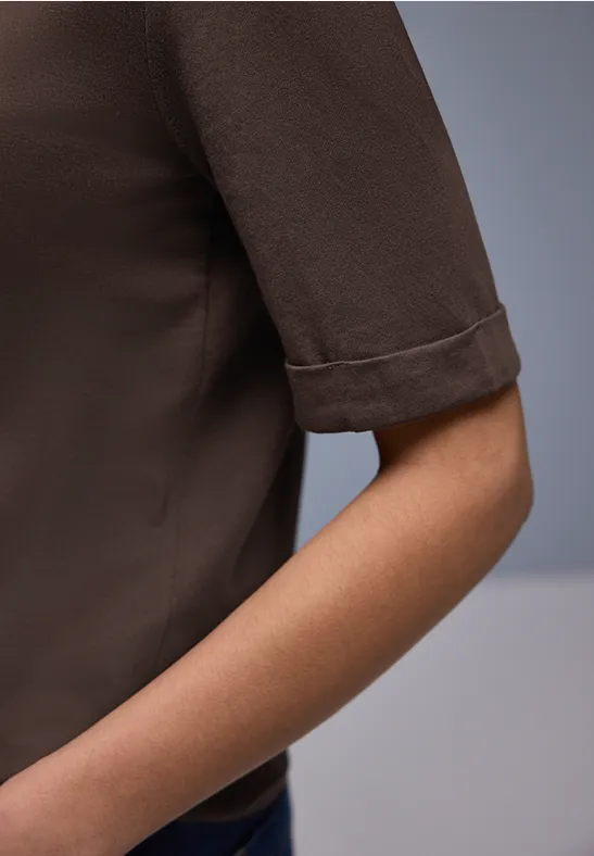 T-Shirt mit Turn-Up molten earth