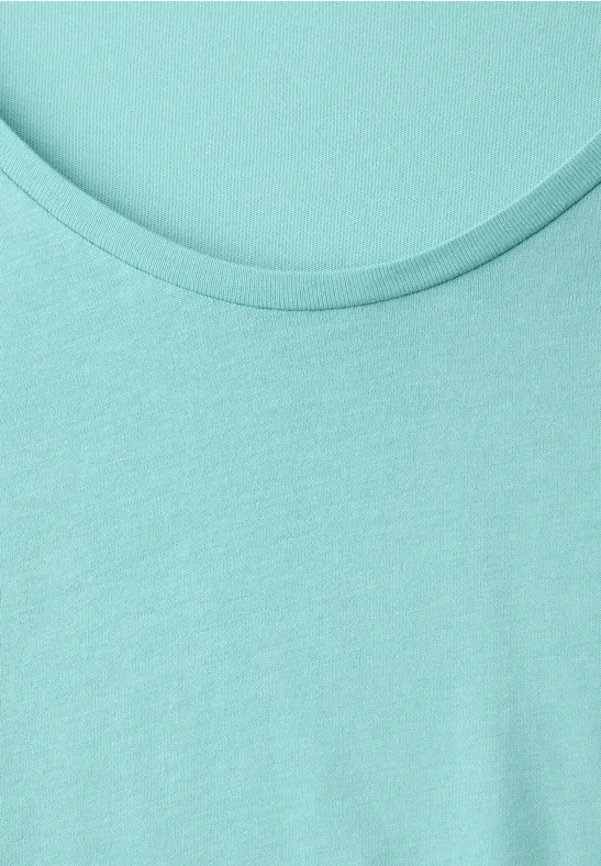 T-Shirt mit Turn-Up misty mint