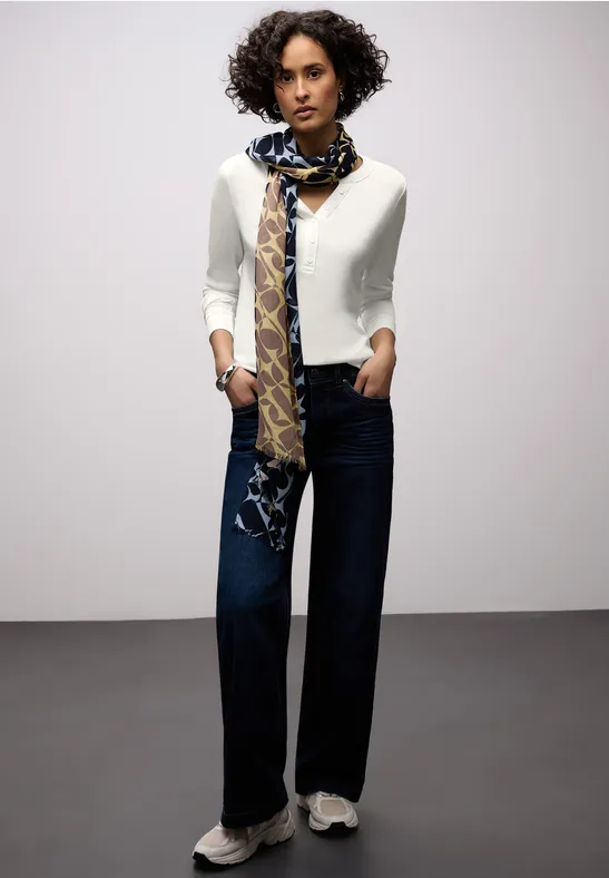 Shirt in Unifarbe off white