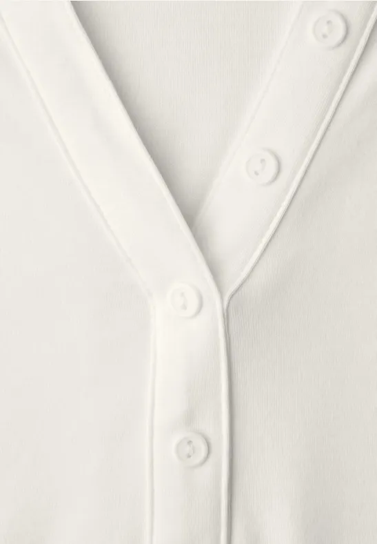 Shirt in Unifarbe off white