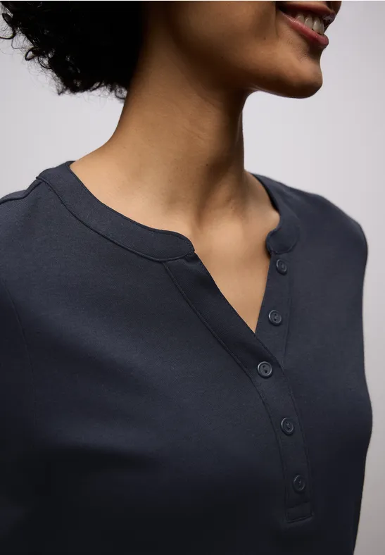Shirt in effen kleur shadowed navy