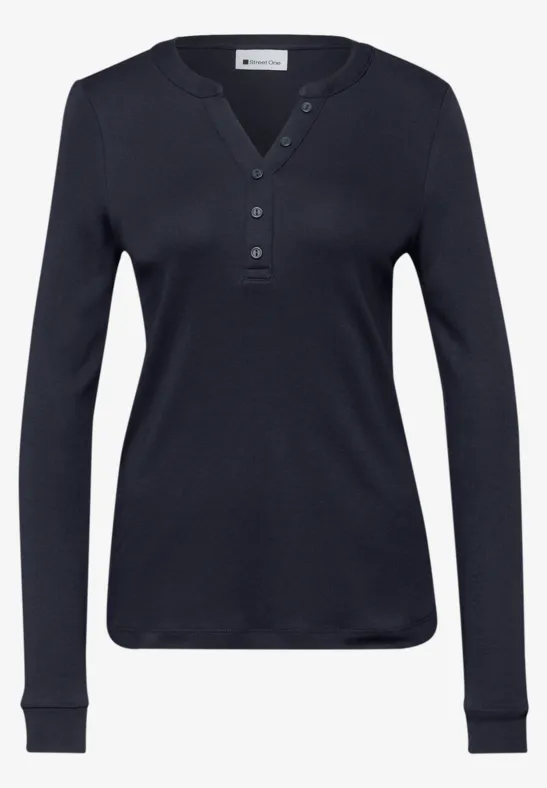 Shirt in effen kleur shadowed navy