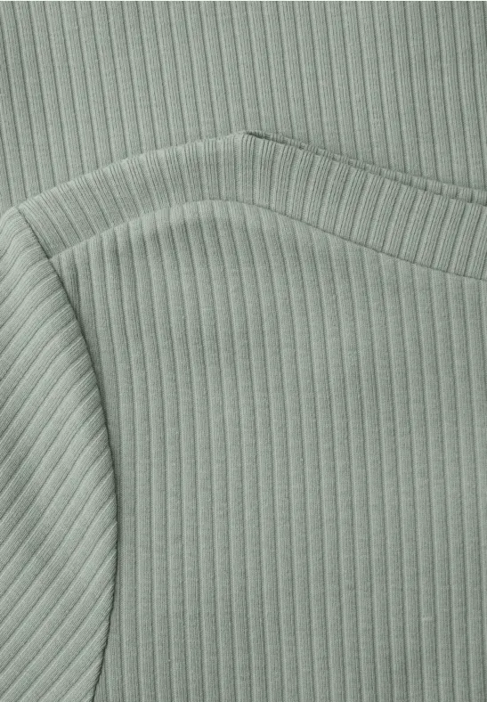 Geribd shirt dark mint green