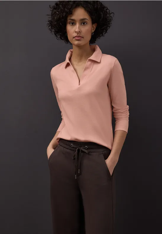 Poloshirt light apricot mel.