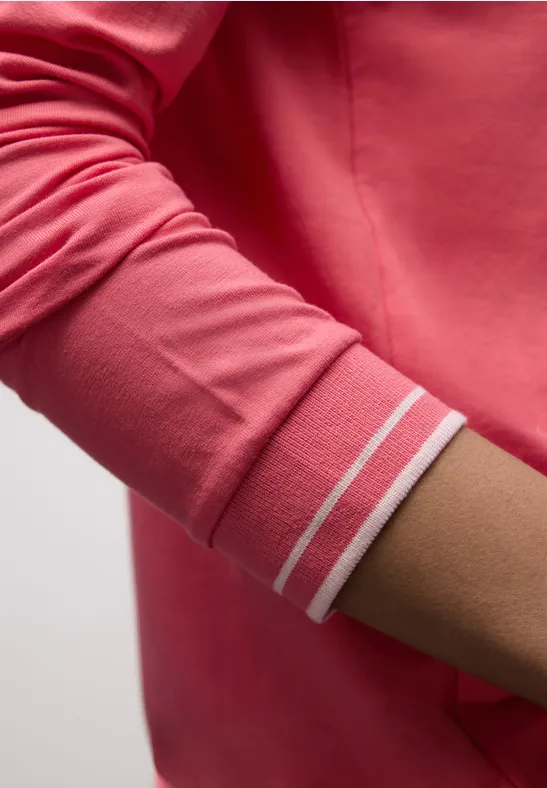 Shirt met een blouse-look striking coral