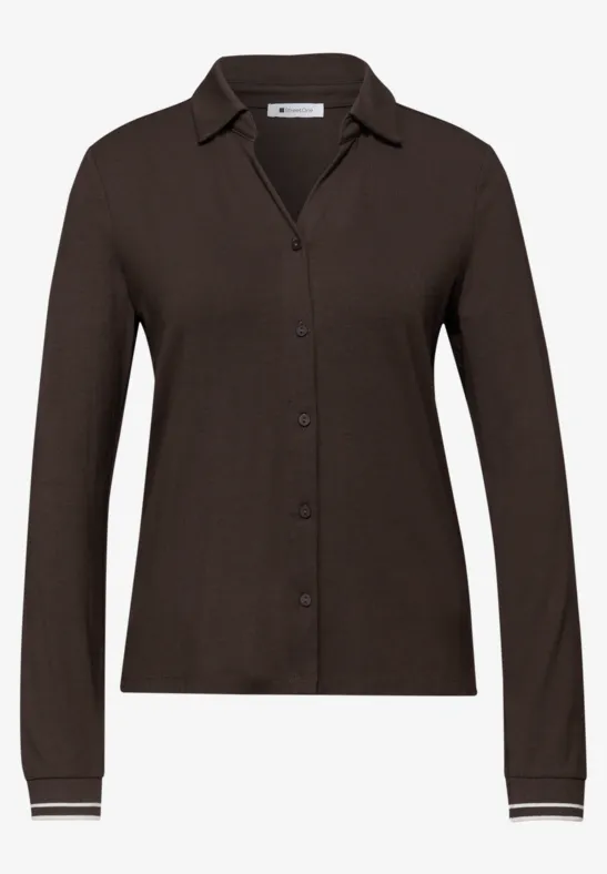 Shirt im Blusen-Look molten earth