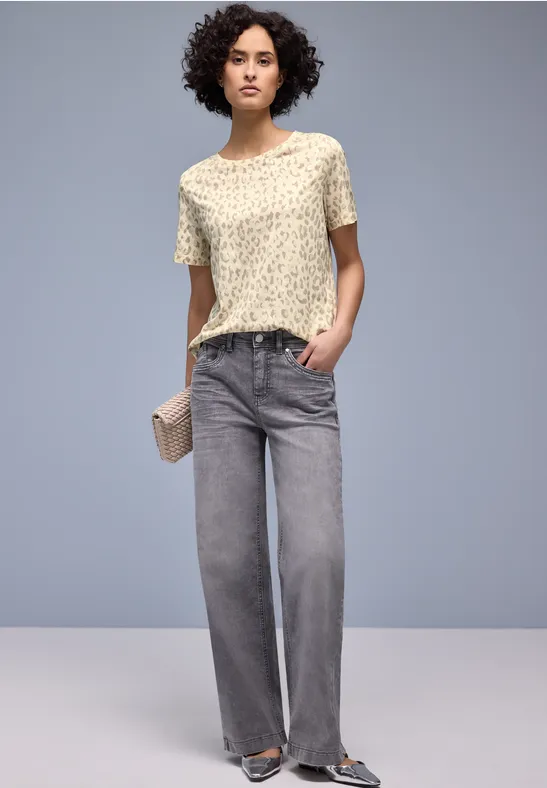 Leo-Shirt mit Foliendetails light terra mocha