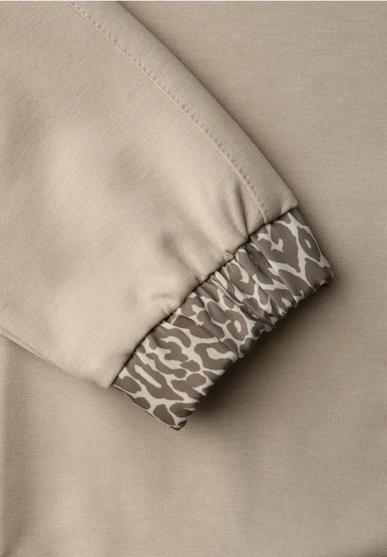 Hoodie Jacke cotton beige