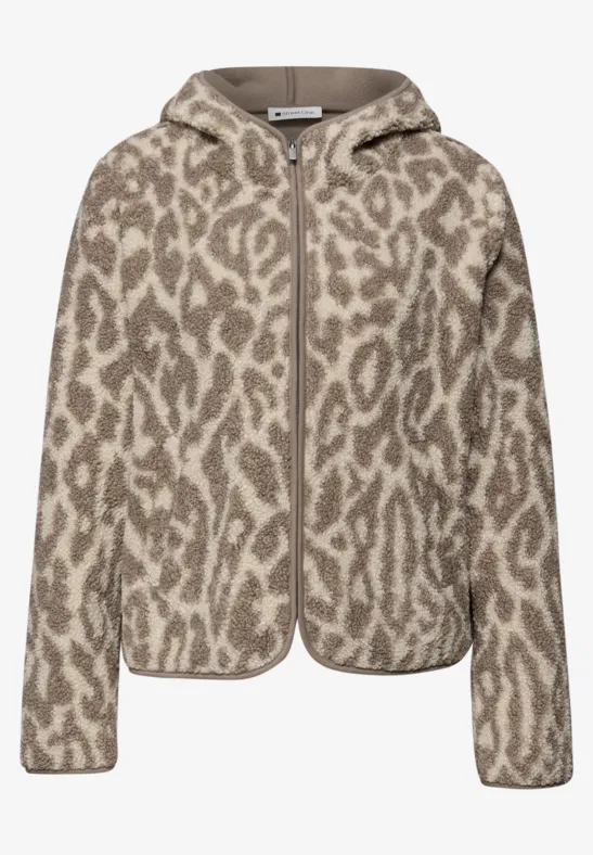 Kuschelige Hoodie Jacke light terra mocha