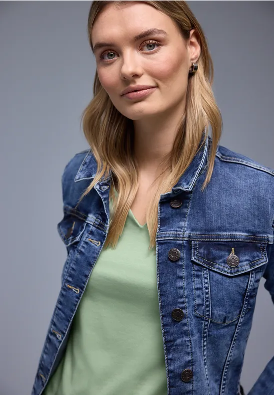 Shirt mit Herzausschnitt pale mint green