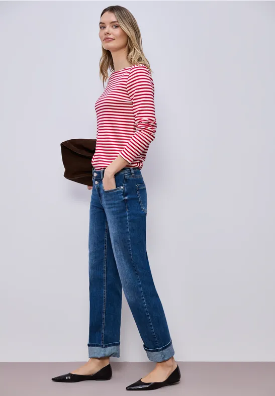 Gestreept shirt power berry