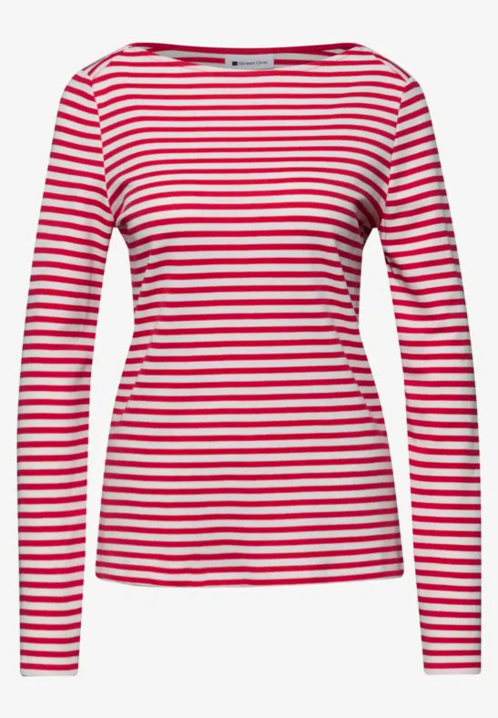 Gestreept shirt power berry