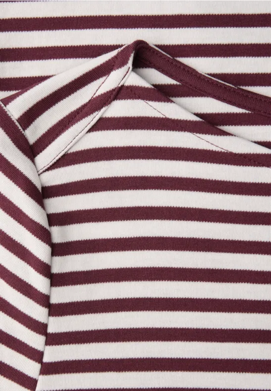 Gestreept shirt truffle red