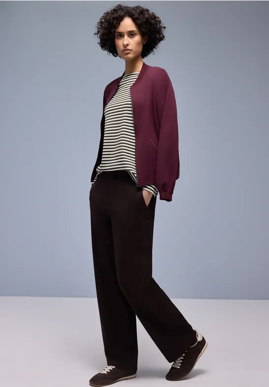 Gestreept shirt molten earth