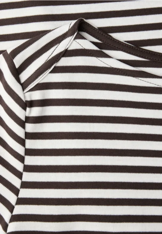 Gestreept shirt molten earth