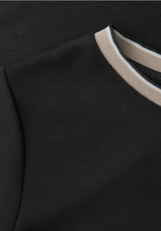 Shirt met contrastdetail Black