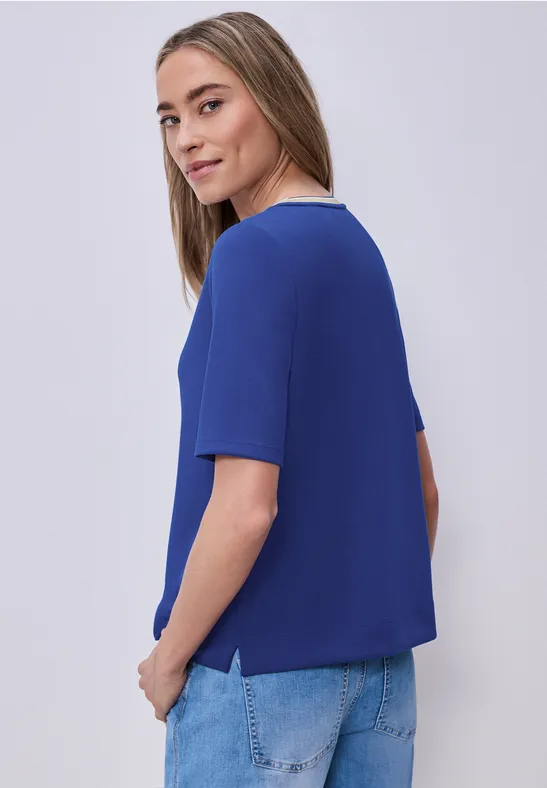 T-shirt avec détail contrasté amparo blue