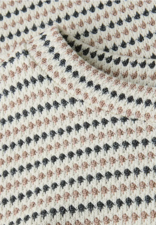 Gestreept shirt off white