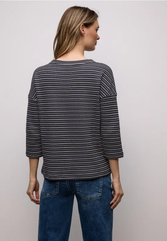 Gestreept shirt shadowed navy