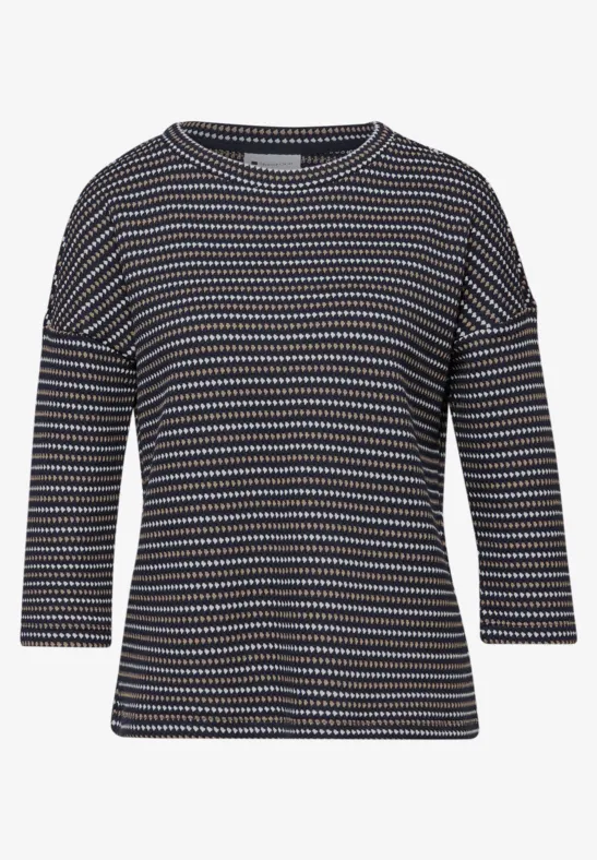 Gestreept shirt shadowed navy