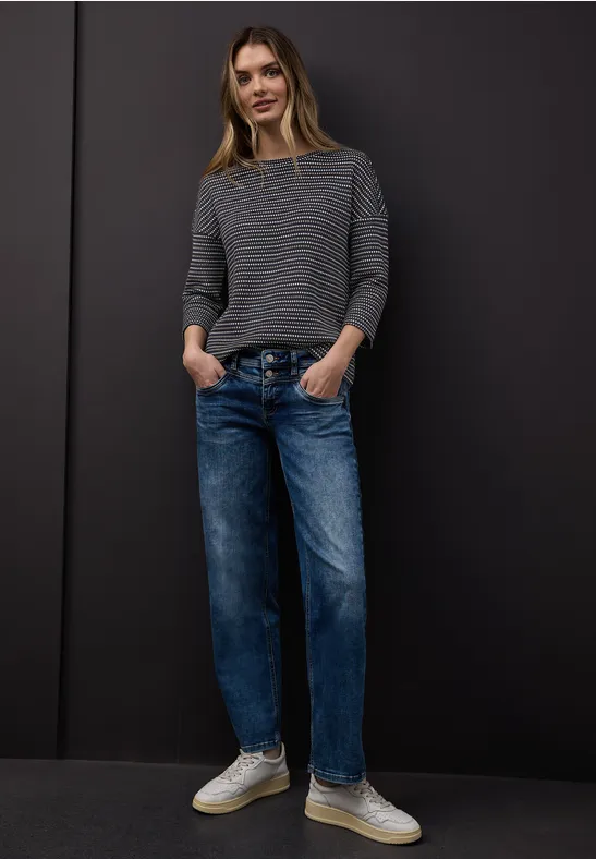 Gestreept shirt shadowed navy