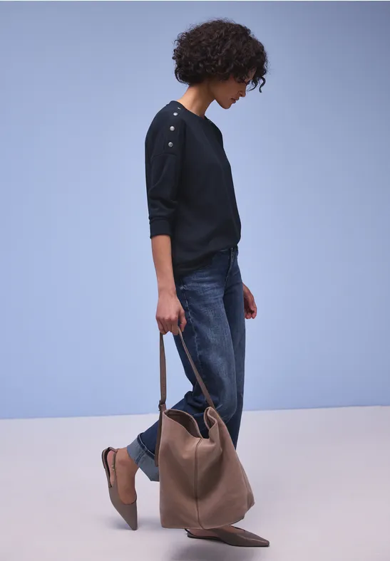 Shirt mit Knopfdetail shadowed navy