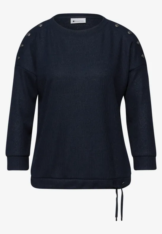 Shirt mit Knopfdetail shadowed navy