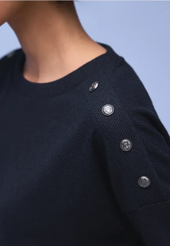 Shirt mit Knopfdetail shadowed navy