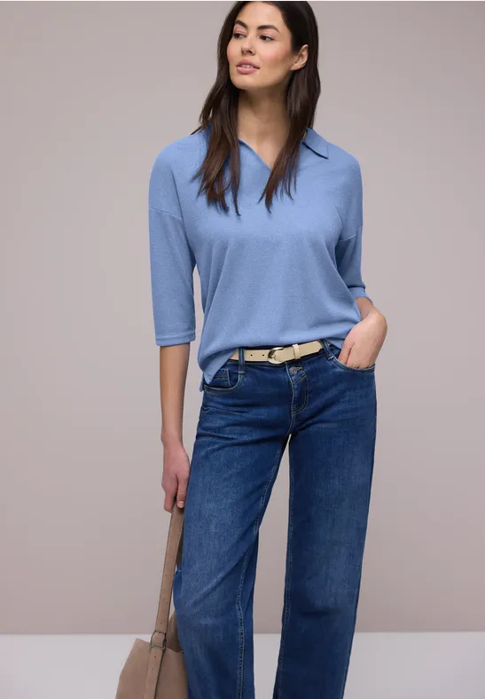 T-shirt en couleur unie bonnet blue