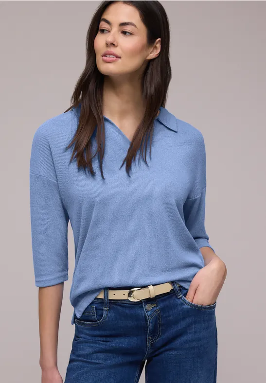 T-shirt en couleur unie bonnet blue